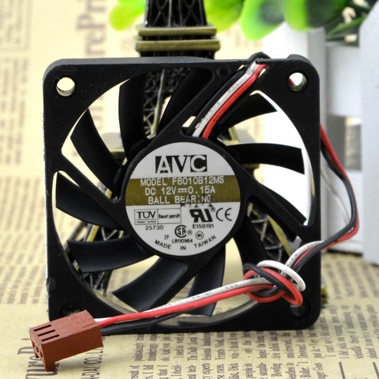 AVC F6010B12MS  60X60X10mm DC 12V 0.15A Dual Ball Bearing cooling fan