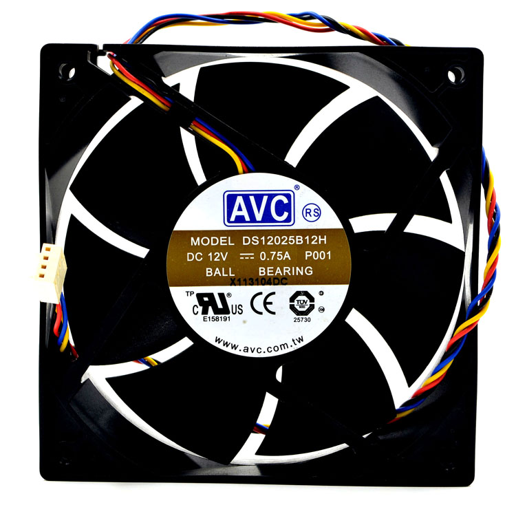 AVC DS12025B12H P001 DC 12V 0.75A 12cm  PWM Cooling Fan