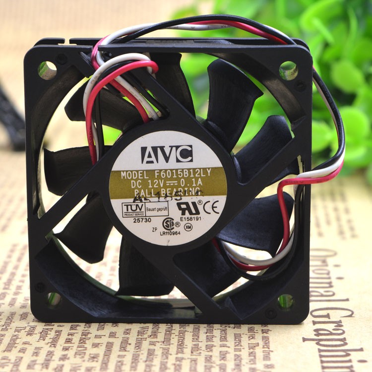 AVC F6015B12LY DC12V 0.1A 6cm CPU cooling fan