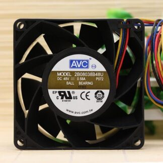 AVC 2B08038B48U DC48V 0.58A 8cm 4-line PWM dual ball cooling fan