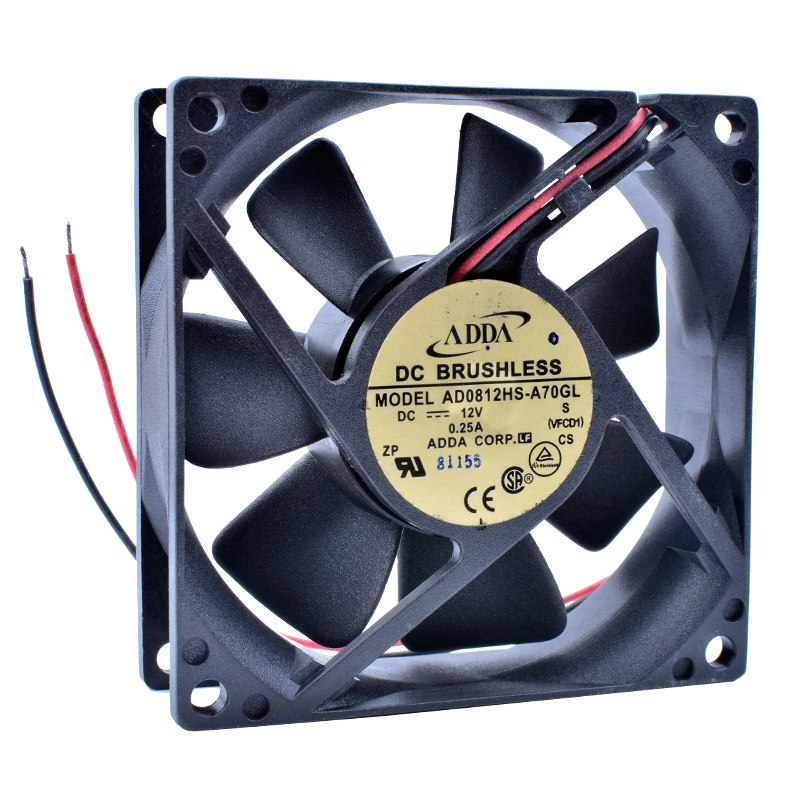 ADDA AD0812HS-A70GL DC12V 0.25A 2wire cooling fan