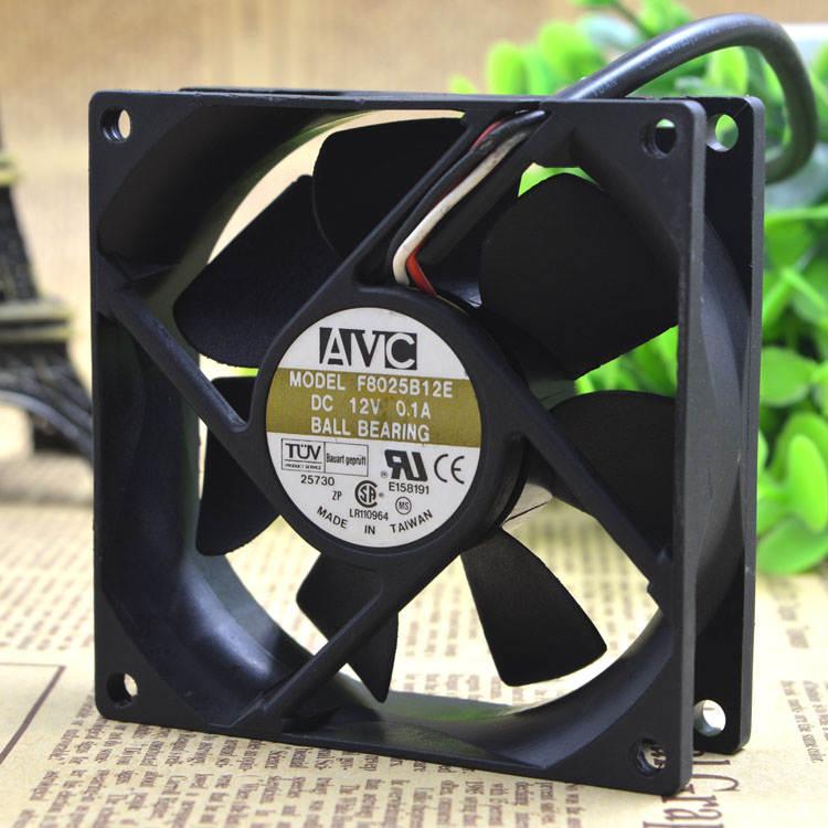 AVC F8025B12E DC12V 0.1A 3 line double ball bearing cooling fan