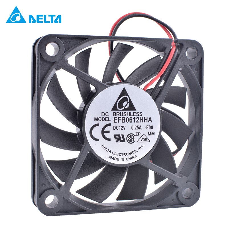 Delta EFB0612HHA 6cm 60mm 12V 0.25A Double ball bearing large air volume cooling fan