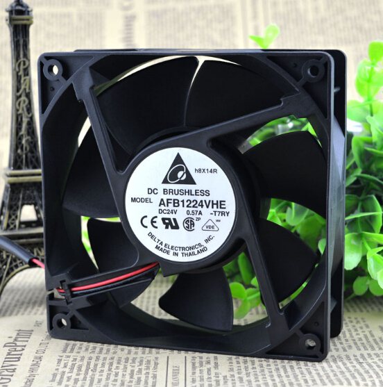 Delta AFB1224VHE 24V 0.57A 12cm120*120*38 2wire converter cooling fan