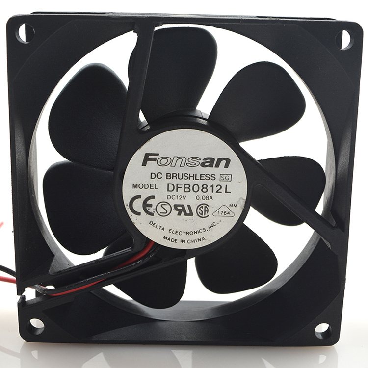 Fonsan DFB0812L 12V 0.08A 8CM 2-wire cooling fan