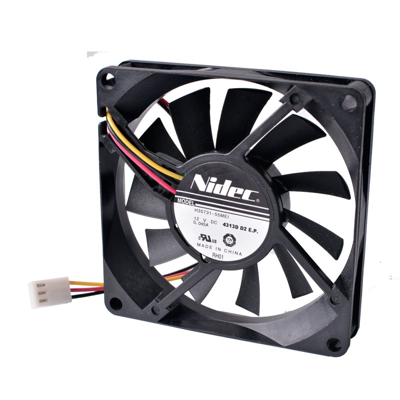 Nidec H35731-55MEI 12V 0.045a 8cm ultra-thin cooling fan.