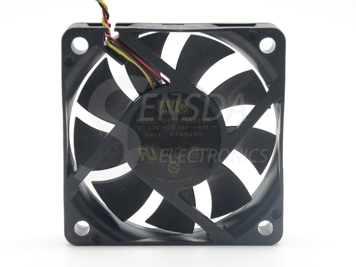 AVC DA06015B12M 60*60*15 mm DC 12V 0.18A 3-pin axial server inverter TV Set cooling fan