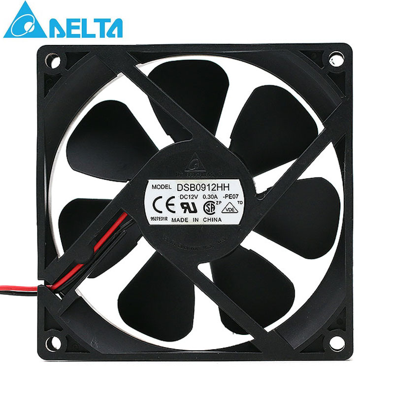 Delta DSB0912HH DC12V 0.30A 2-pin 92*92*25mm Server Square axial cooling fan