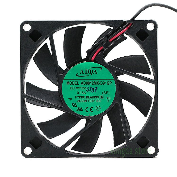 ADDA AD0812MX-D91GP DC12V 0.15A 2-wire cooling Fan