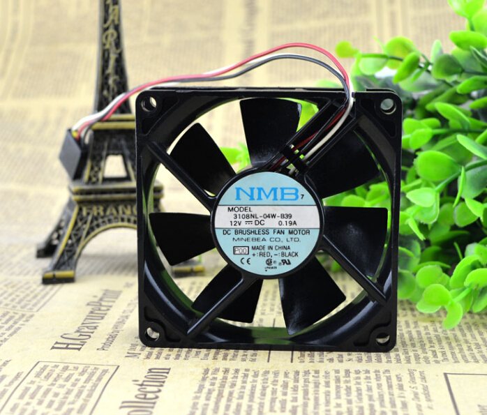 MNB 3108NL-04W-B39 12V 0.19A 8CM 80*80* 3 line cooling fan
