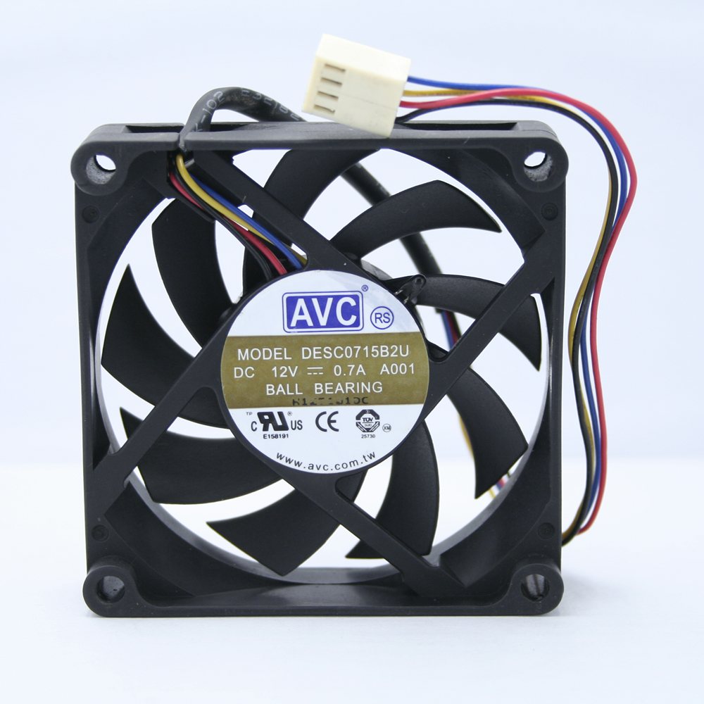 AVC DESC0715B2U DC12V 0.7A  4-wire double ball bearing fan