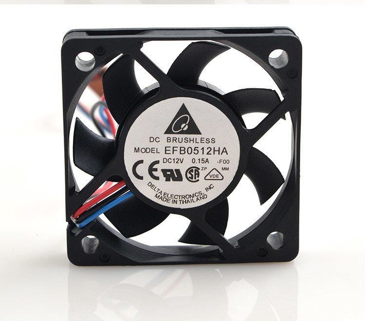 Delta EFB0512HA DC12V 0.15A 3-wire Ball Bearing Cooling Fan