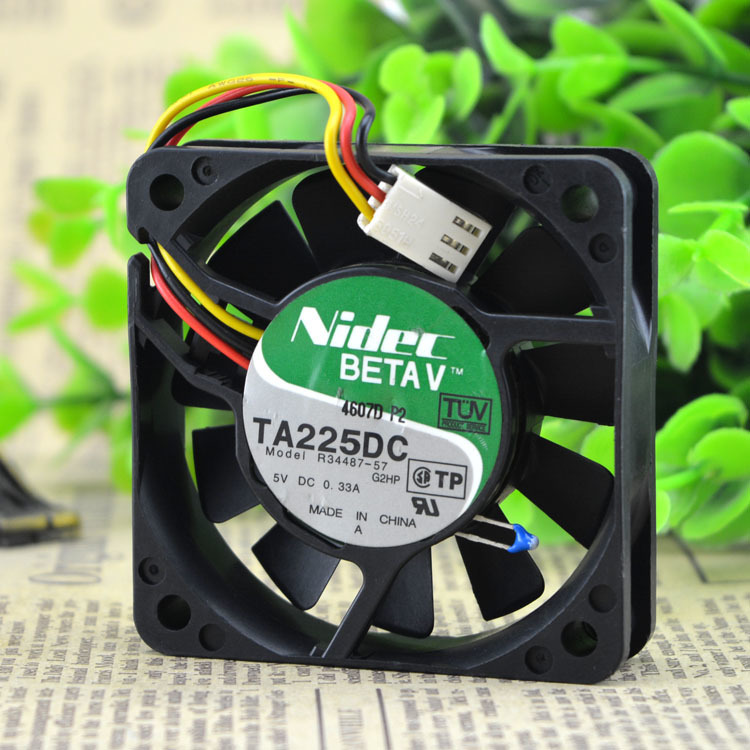 NIDEC TA2250C R34487-57 DC5V 0.31A 6cm 3 wire cooling fan