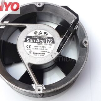 SANYO 109-312 AC 200V 27/25W 17050 17cm cabinet server inverter computer pc case cooling fans