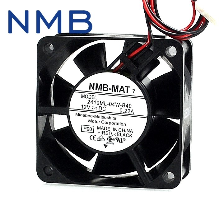 NMB 2410ML-04W-B40  6CM 12V 0.22A two-wire double ball bearing fan