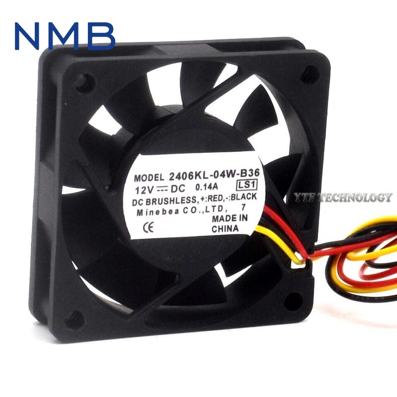 NMB 2406KL-04W-B36  12V 0.14A dual ball bearing cooling fan