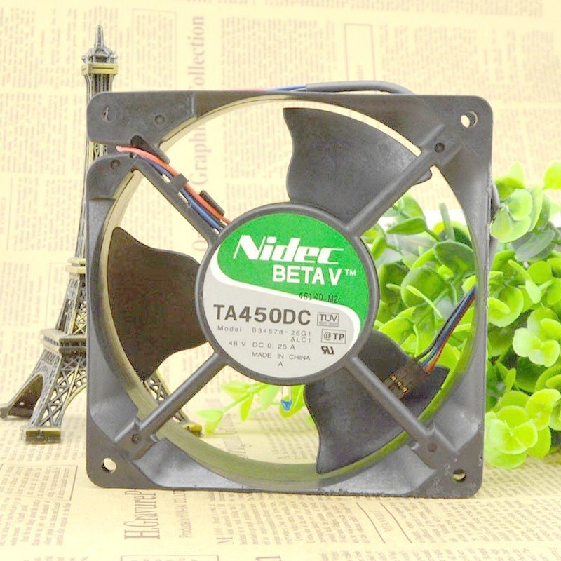 NIDEC  TA450DC B34578-26G1 48V 0.25A 3line 12CM axial fan