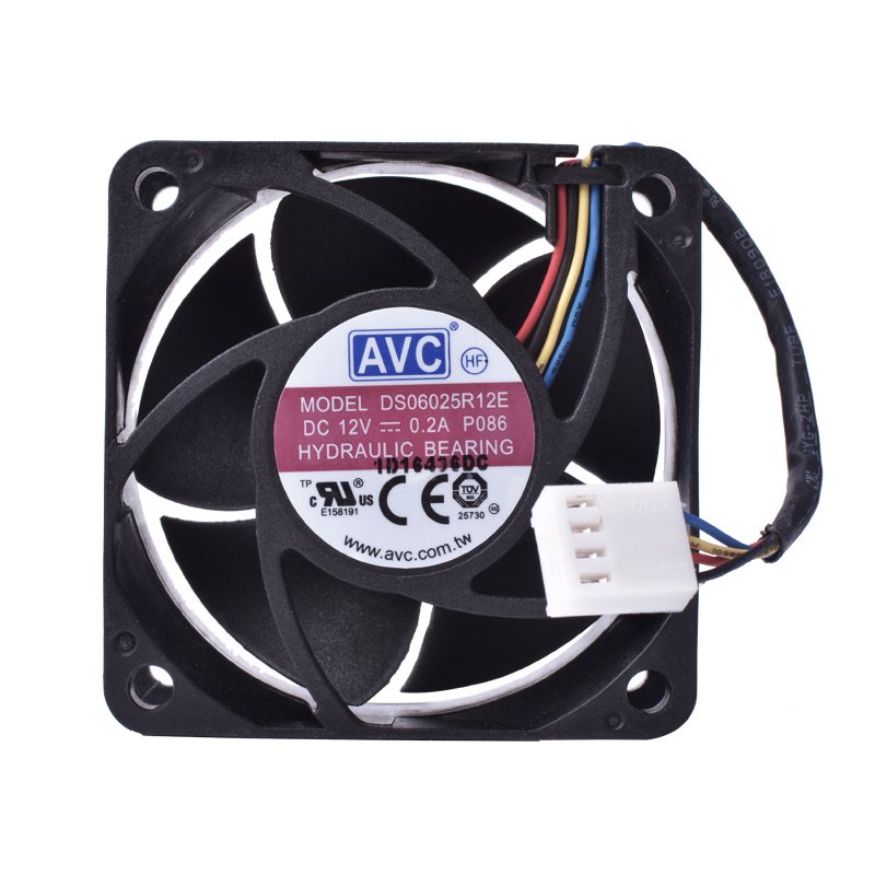 AVC DS06025R12E DC12V 0.2A 4wire hydraulic bearing fan