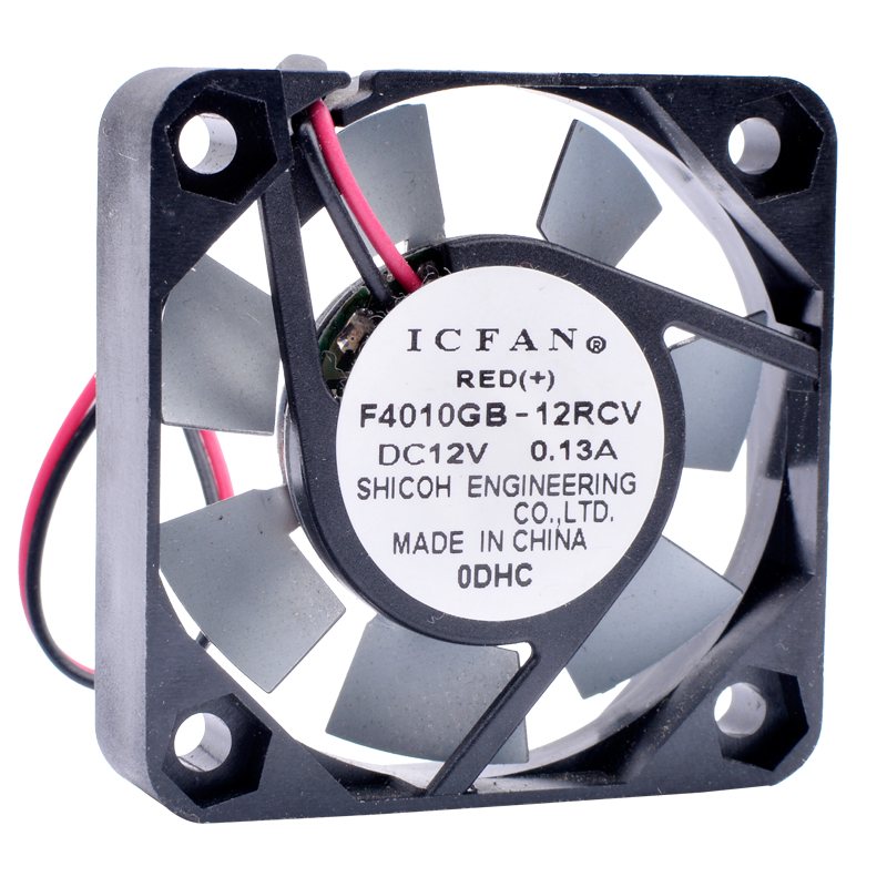 ICFAN F4010GB-12RCV DC12V 0.13A high temperature resistant cooling fan