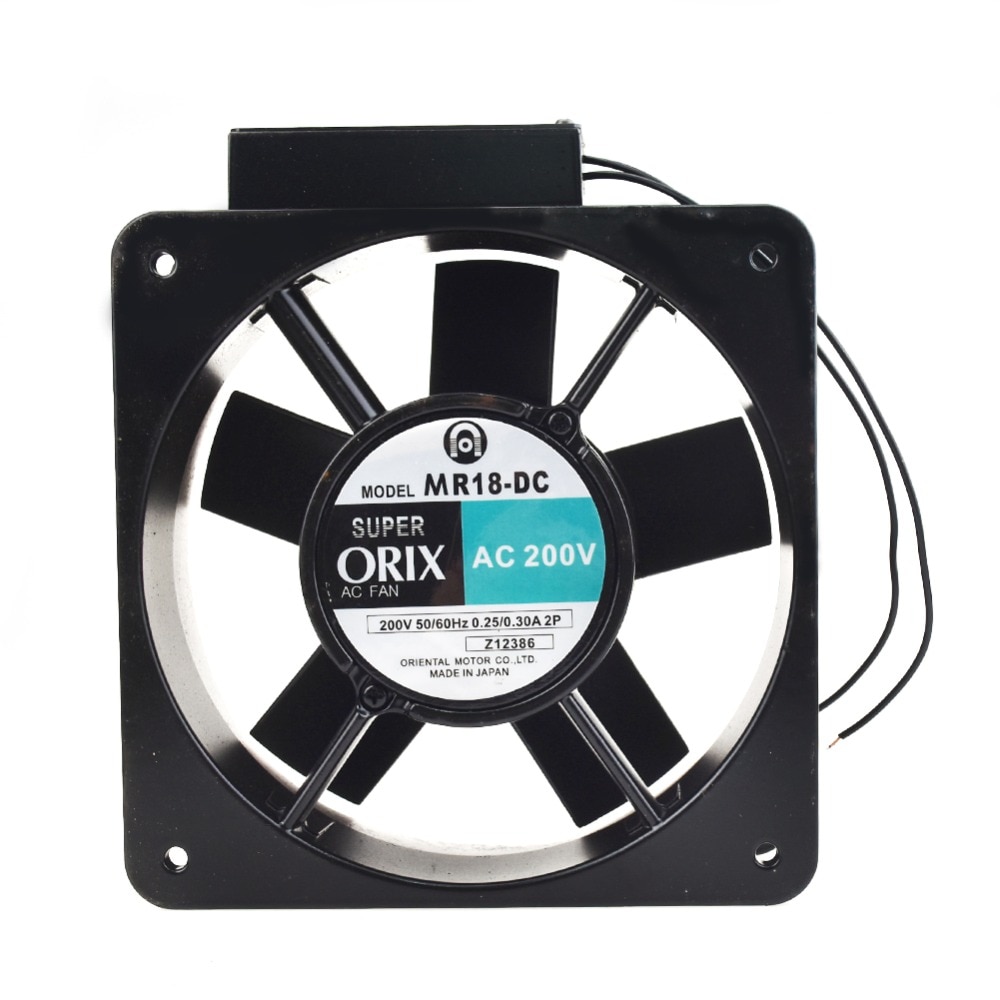 ORIX MR18-DC AC200V 0.25/0.3A 180*180*65mm 2pin cooling fan