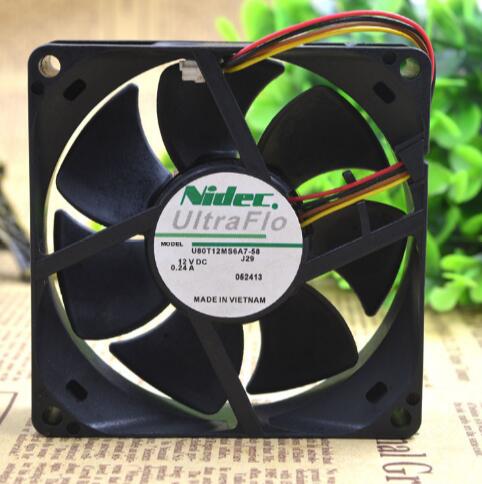 NIDEC U80T12MS6A7-58 12V 0.24A four wire inverter cooling fan