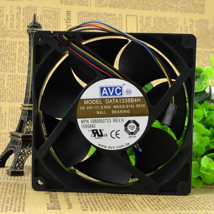 AVC DATA1338B4H 24V  0.65A  dual ball bearing cooling fan