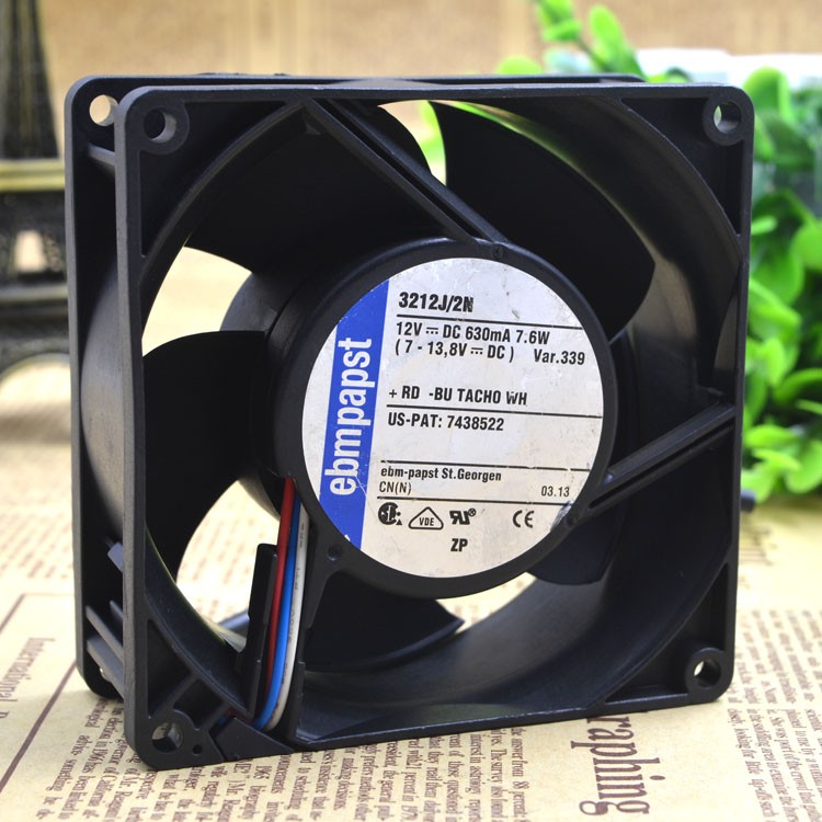 Ebmpapst 3212J/2N 12V 7.6W 9cm 9238 third-tier server  cooling fan