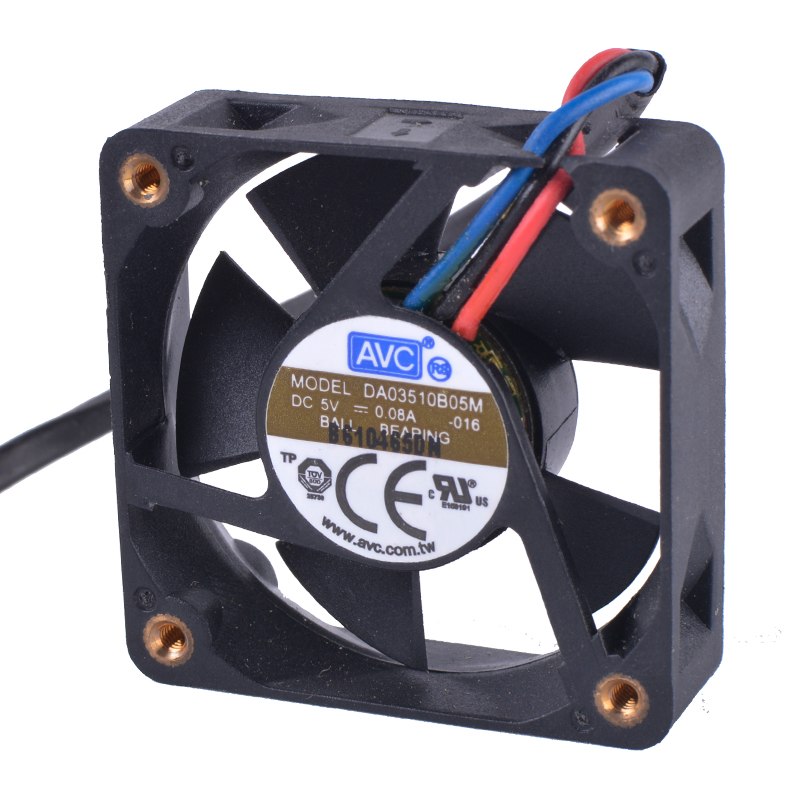 AVC DA03510B05M 5V 0.08A 3wire double ball bearing cooling fan