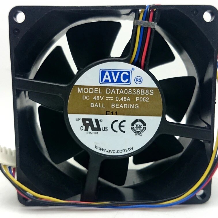 AVC DATA0838B8S DC 48V 0.48A 4-Pin sever axial cooling fan