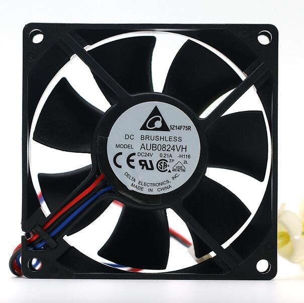 delta AUB0824VH DC24V 0.21A  8CM  3-wire cooling fan
