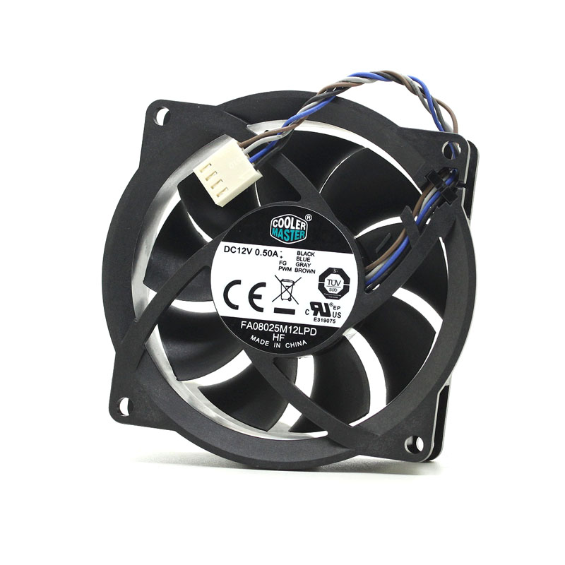 cooler master FA08025M12LPD 12V 0.50A four-wire PWM CPU cooling fan