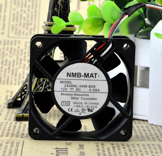 NMB-MAT 2408NL-04W-B29 12V 0.09A 60*60* 6CM 3 line fan