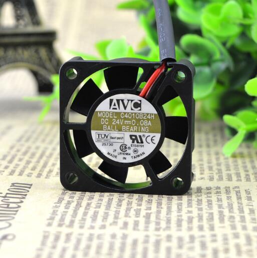 AVC C4010B24H DC24V 0.08A 4CM 2-wire double ball inverter cooling fan