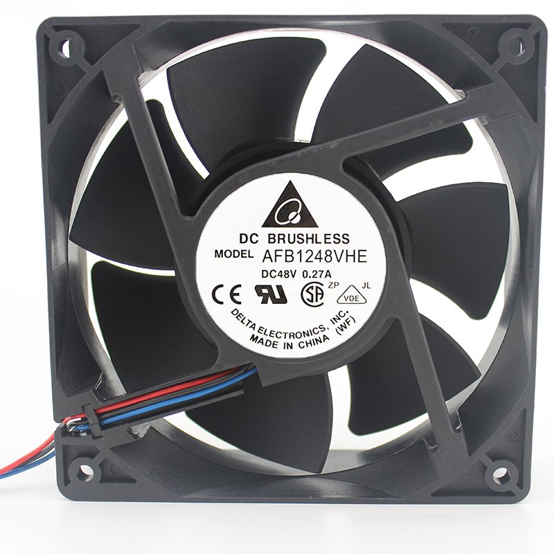 Delta AFB1248VHE 12cm 48V 0.27A 3-wire double ball server fan