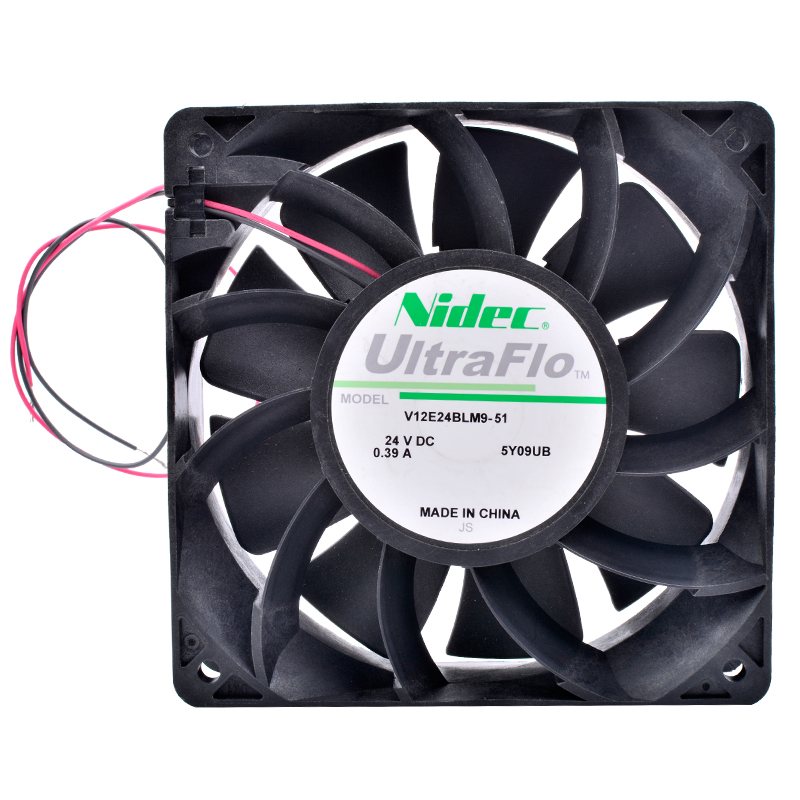Nidec V12E24BLM9-51 DC 24V 0.39A server cooling fan