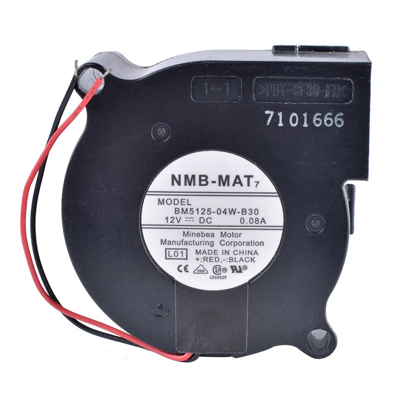 NMB BM5125-04W-B30 12V 0.08A Double Ball Bearing Silent Centrifugal Turbo Blower Fan