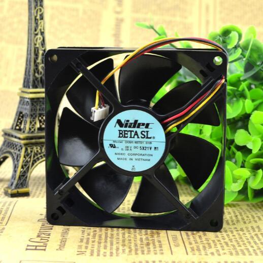 Nidec D09A-48TS1 01B DC 48V 0.09A 9CM 90*90*25mm 3 Lines Cooling Fan