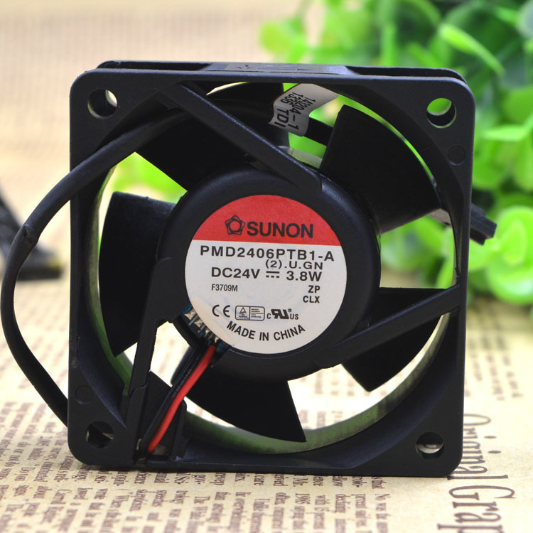 SUNON PMD2406PTB1-A 60*60*25 24V 6.0W 6CM 2wire double ball inverter fan