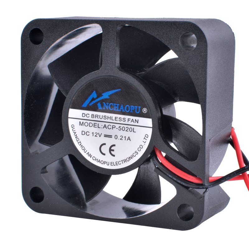 ACP-5020L 5cm 50mm 12V 0.21A Hydraulic bearing large air volume 2pin cooling fan