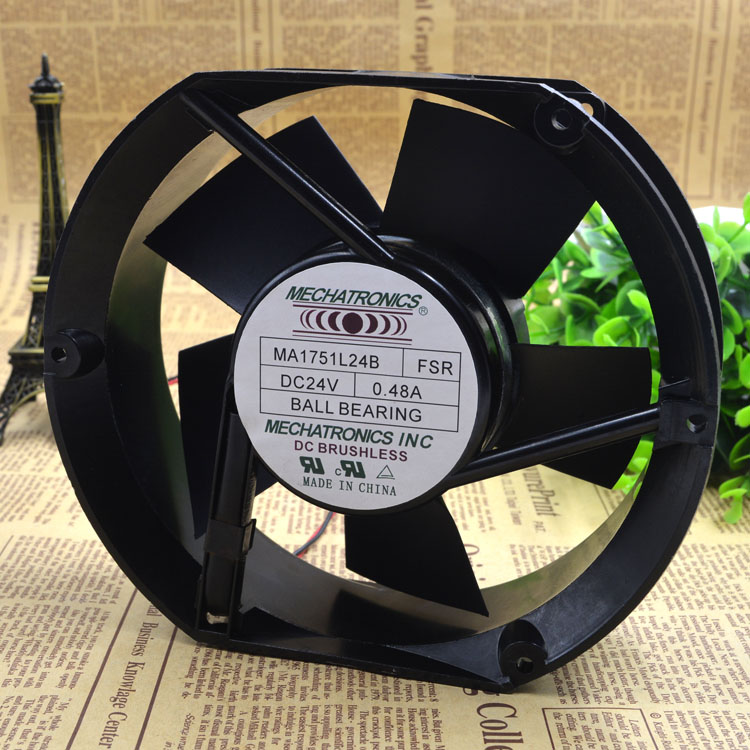 MECHATRONICS MA1751L24B  DC24V 0.48A  2-Wire Server Cooling  Fan