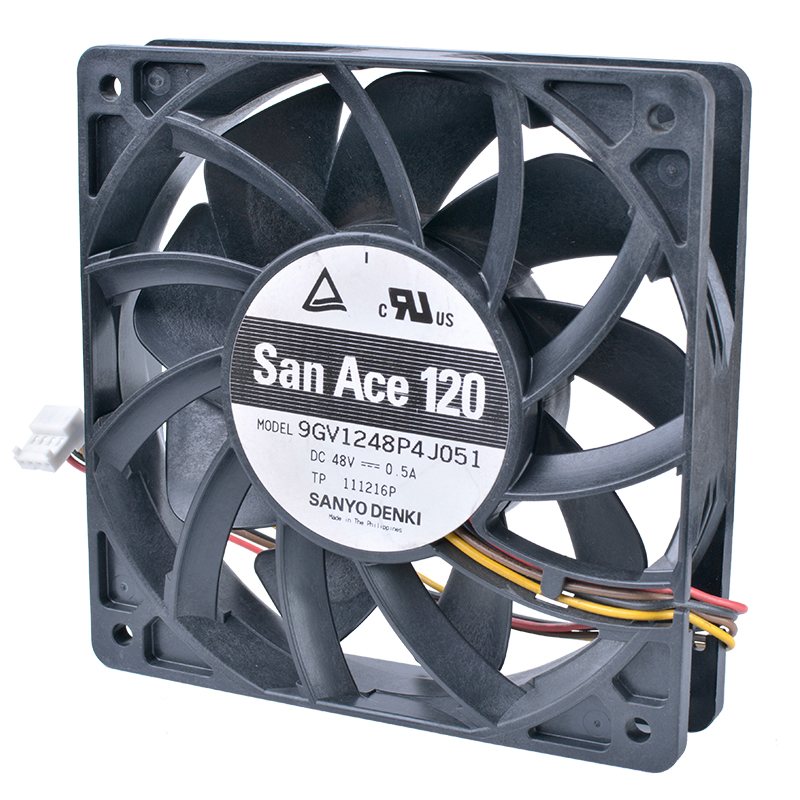 Sanyo 9GV1248P4J051 DC48V 0.50A 4-wire double ball bearing server fan