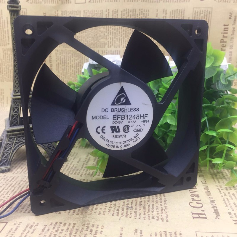 Delta EFB1248HF DC 48V 0.15A 12cm 3-line Server Cooling Fan