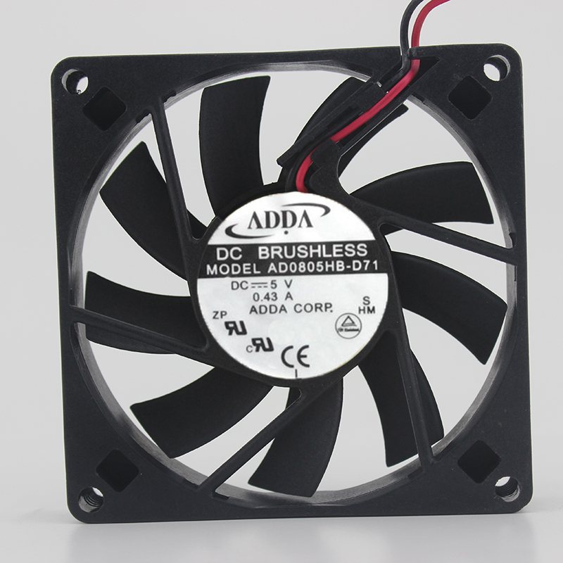 ADDA AD0805HB-D71 DC5V 0.43A chassis cooling fan