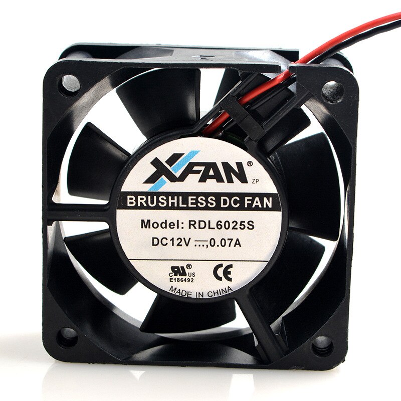 XFAN RDL6025S DC12V 0.07A 6CM  2Line silent Cooling Fan