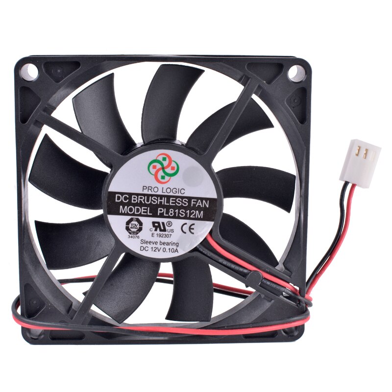 PL81S12M 80mm 12V 0.10A Computer CPU Chassis Power Ultra-quiet Cooling Fan