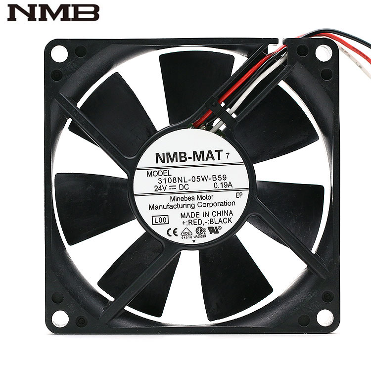 NMB 3108NL-05W-B59 80MM DC24V 0.19A Server inverter cooling fan