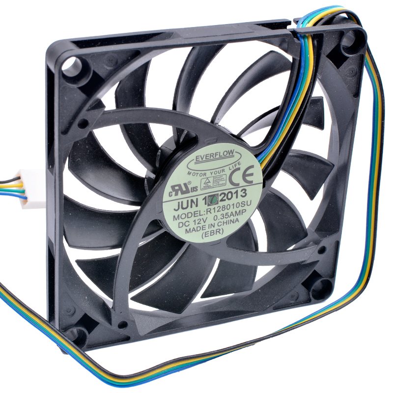 R128010SU DC12V 0.35A 4lines pwm computer ultra-thin cooling fan