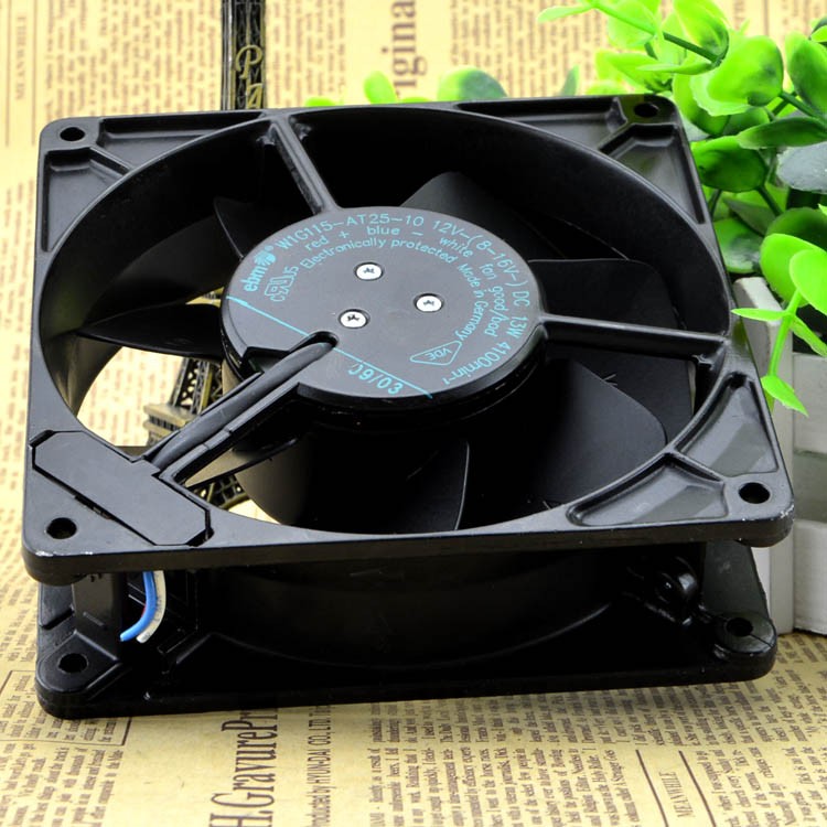 EBM W1G115-AT25-10 12V 13W 3-wire cooling fan