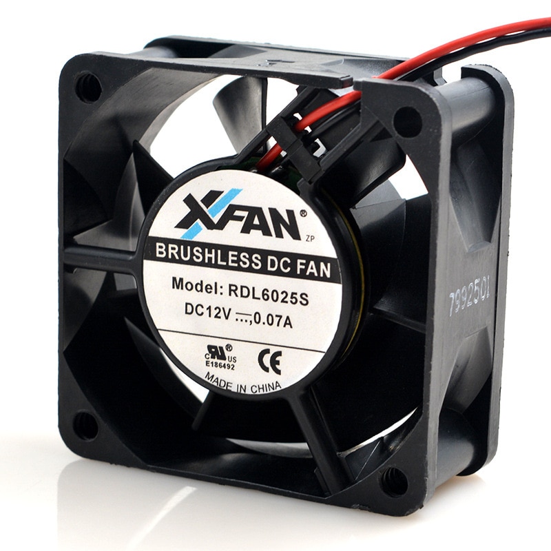 XFAN RDL6025S DC12V 0.07A 6CM  2Line silent Cooling Fan