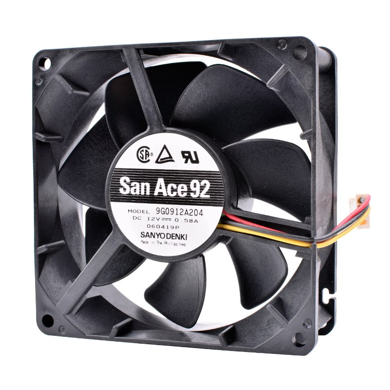 SANYO 9G0912A4 12V 0.58A Double ball bearing server cooling fan